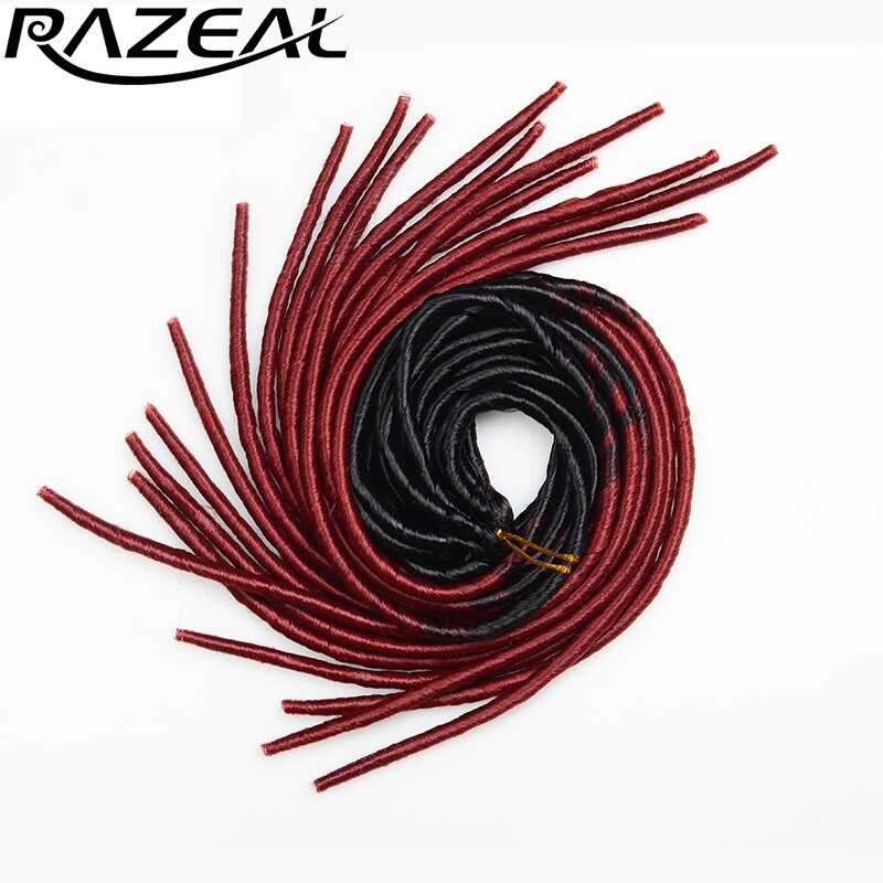 Razeal 3 STKS 20 "ombre 100 g/stk 20 Strengen Faux Locs Gehaakte braid Synthetisch Haar Extensions Hoge Temperatuur Fiber