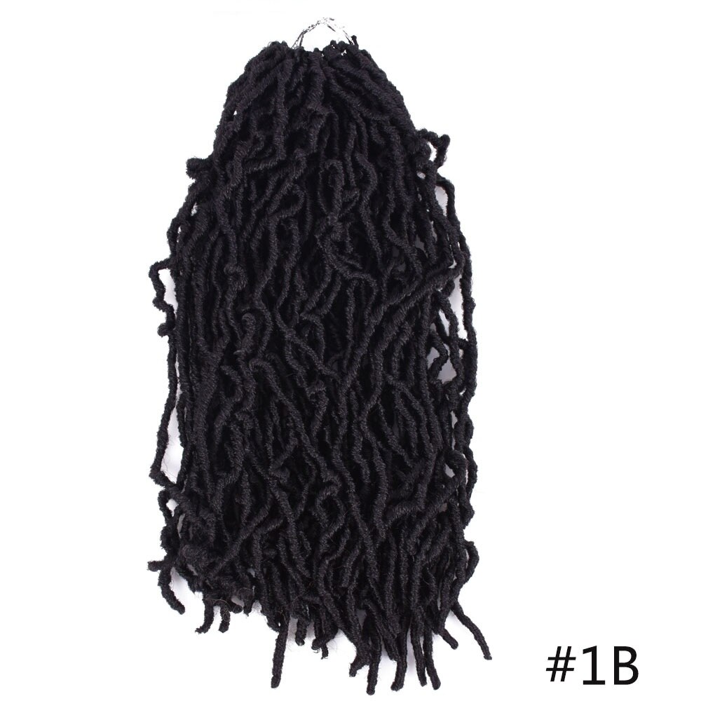 Bobbi Boss Nu Locs cheveux au Crochet 18 pouces synthétique Ombre tressage cheveux pour les femmes noires déesse Faux Locs tresse Extension de cheveux: # 1B / 9 Pcs/Lot