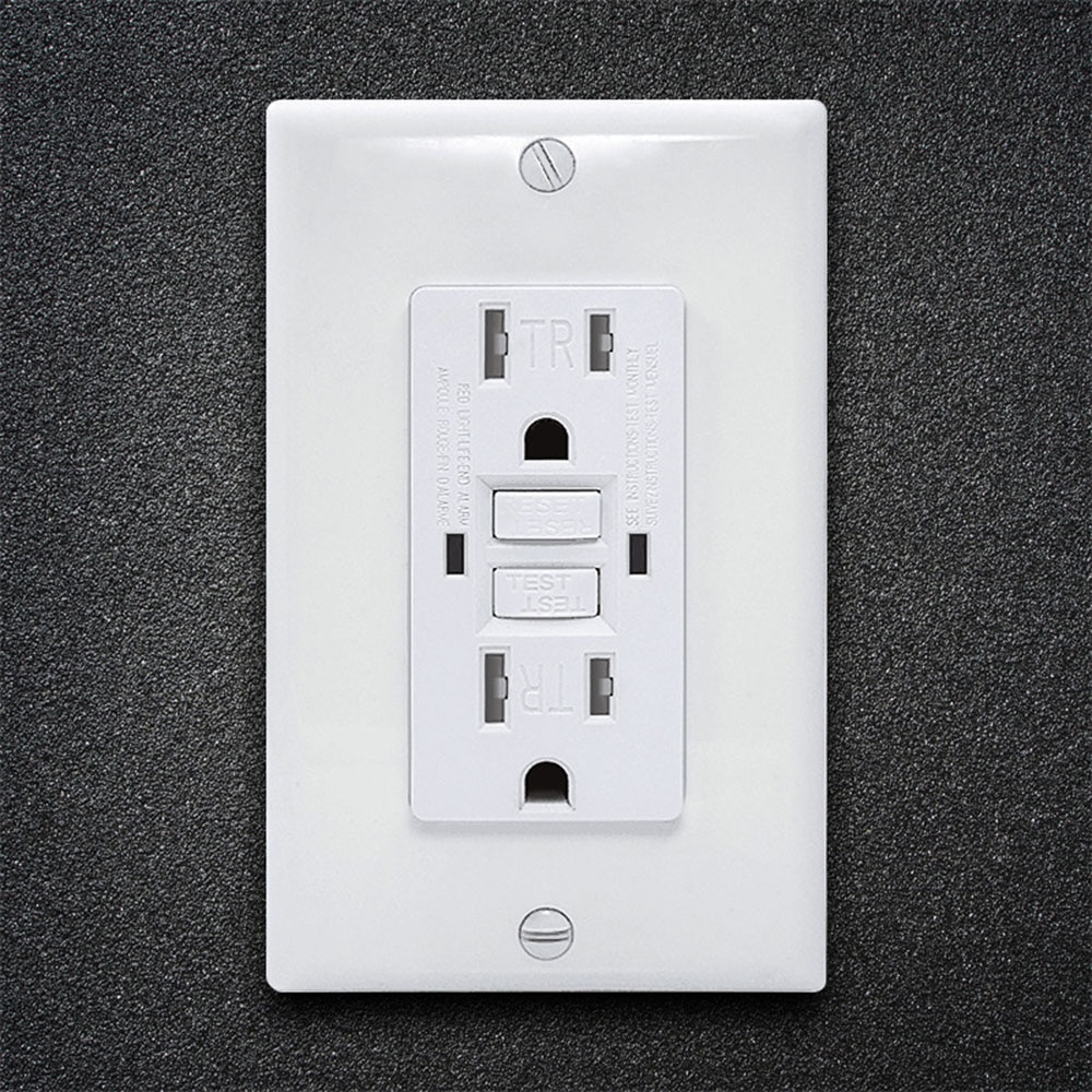 Professinal White 15A AMP GFCI GFI Receptacle Outlet TR Tamper Resistant UL Listed 110V Electrical Sockets