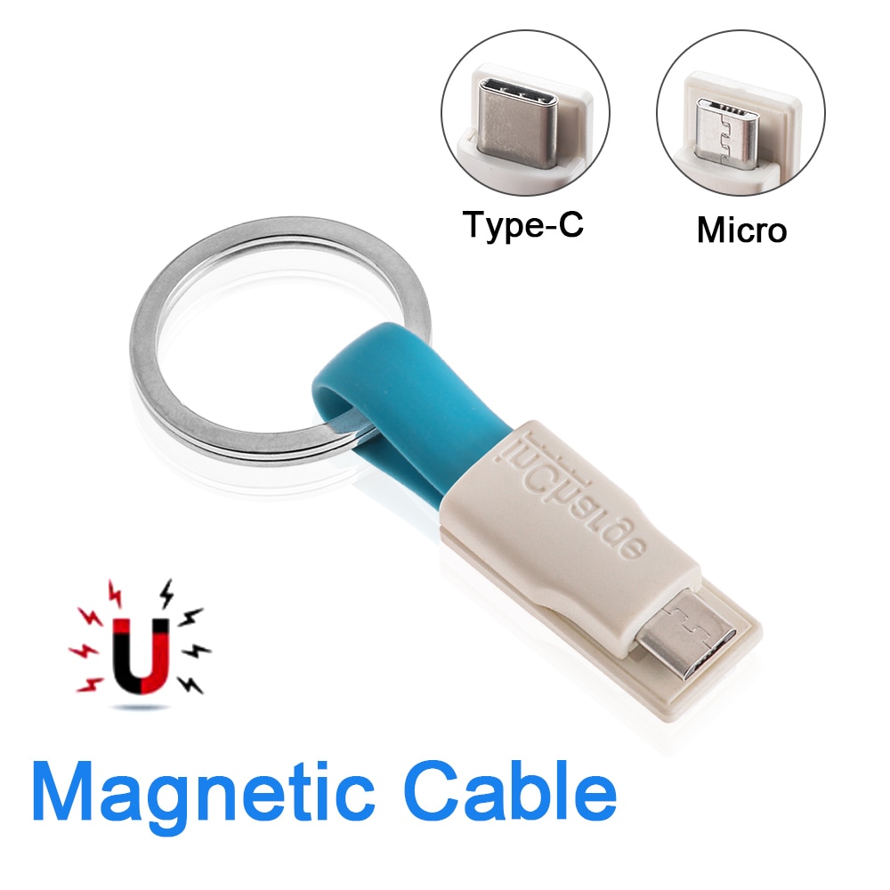 3 in 1 usb-kabel bärbar magnetisk telefonladdare laddningskablar typ c micro användbar mini usb-nyckelring android datalinje