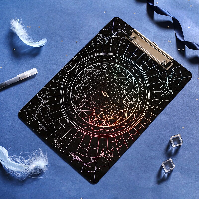 Paper Folder High Transparent Acrylic Book Board Folder File Storage Writing Splint Student sSationery Office School Supplies: black