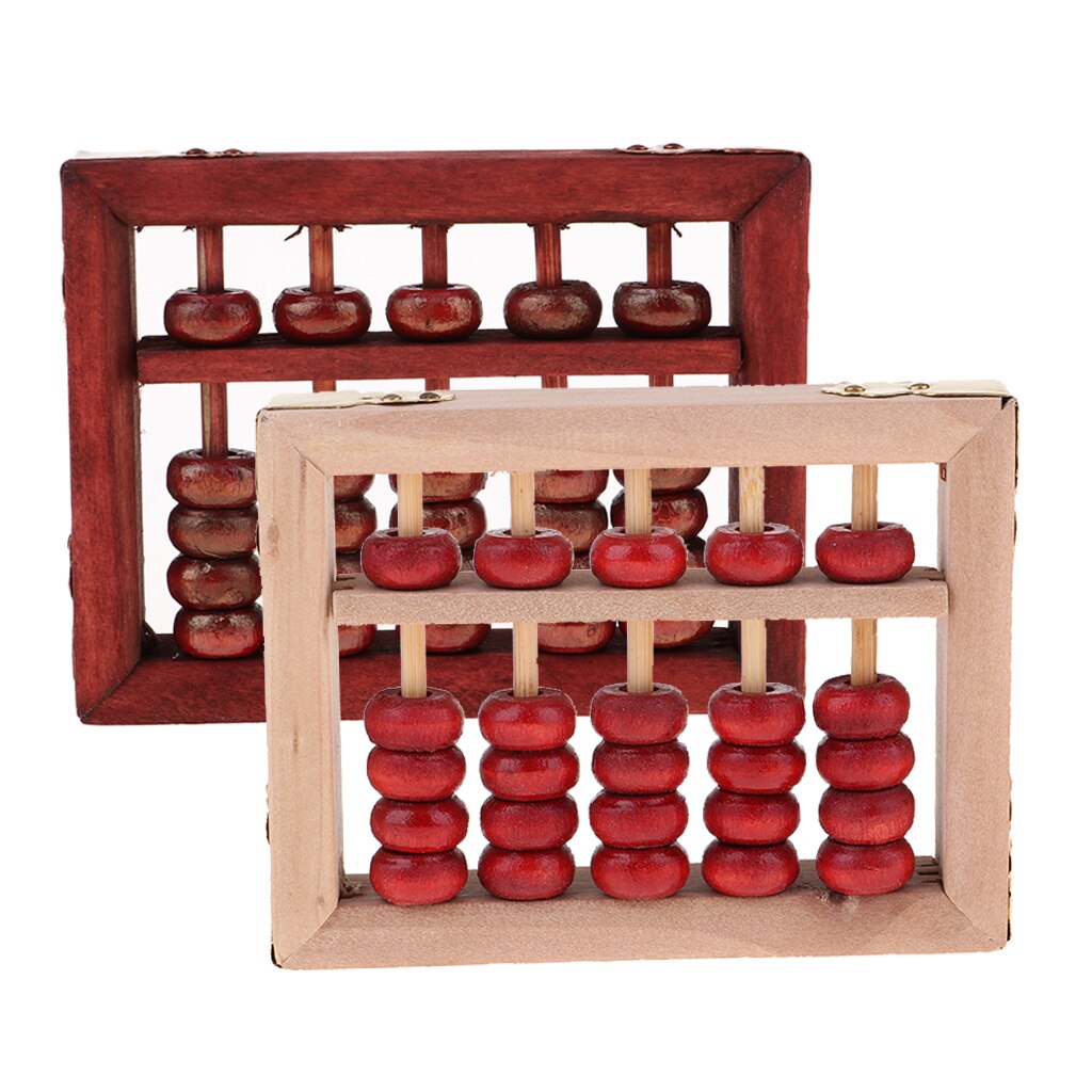 Wooden Chinese Bead Arithmetic Abacus Classic Counting Collectable