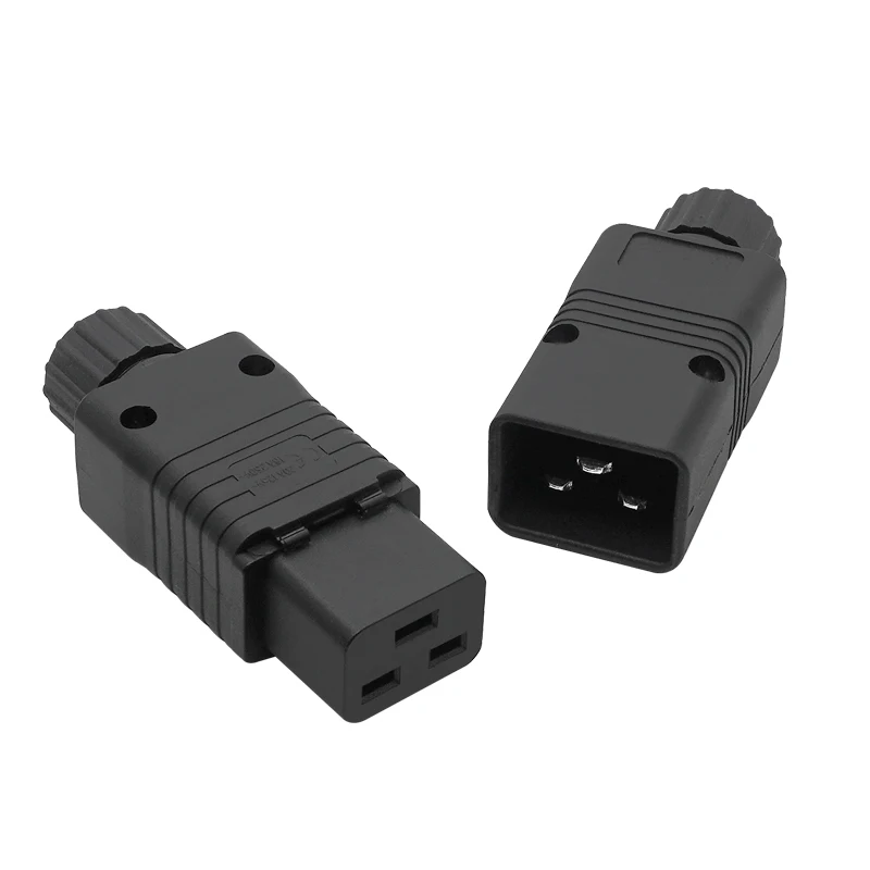 Conector IEC 320 C19 C20 de , enchufe de alimentación de CA para ordenador, 16A, 250V, ensambla potencia para adaptador residencial