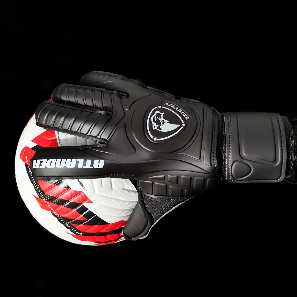 Fingersave målvaktshandskar fotboll handledsrem latex fingerskydd skydd barn vuxen fotboll starkt grepp målvaktshandske