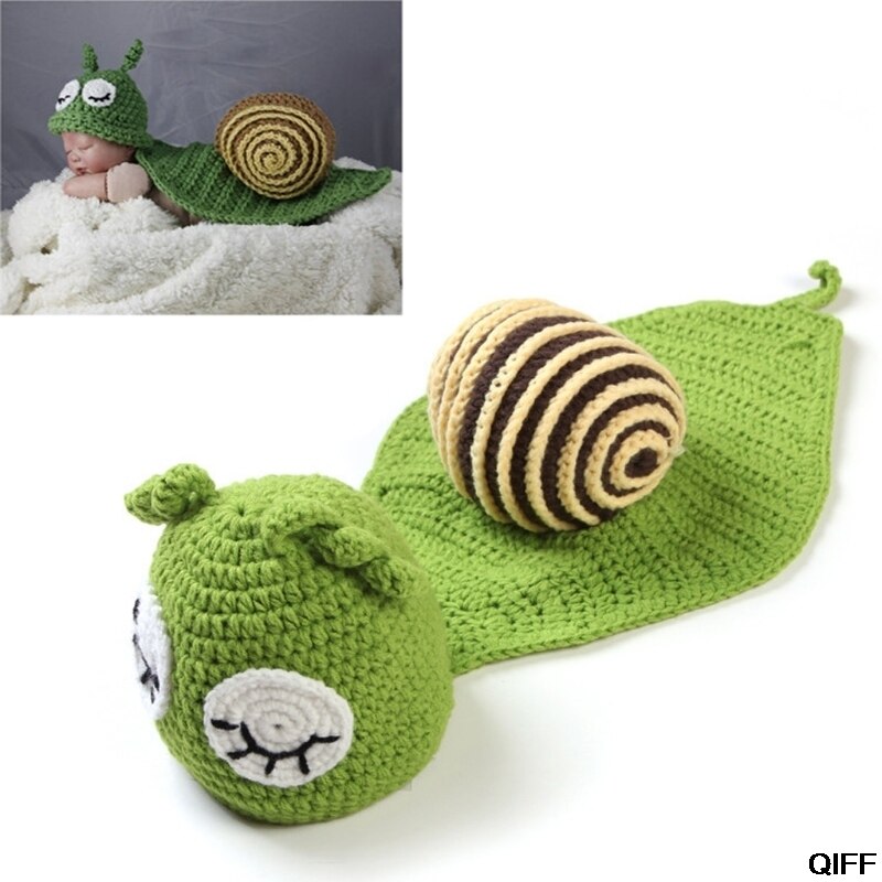 Baby Schnecke Fotografie Prop Neugeborene Mädchen Jungen Geburtstag Party Stricken Kostüm Kit