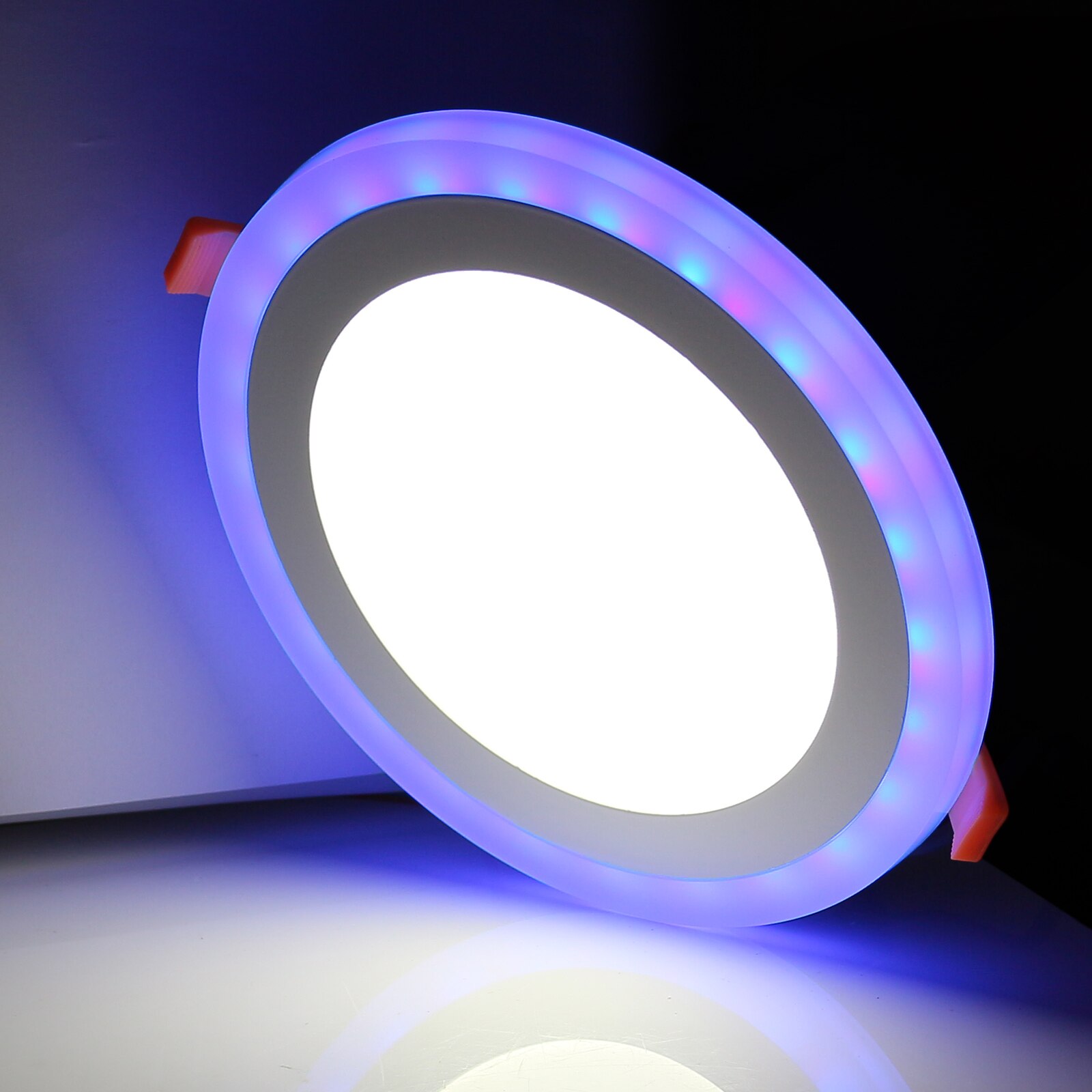 1pcs LED Downlight Round LED Lamp Double Color Panel Light RGB &amp; White Ceiling Recessed With Remote Control