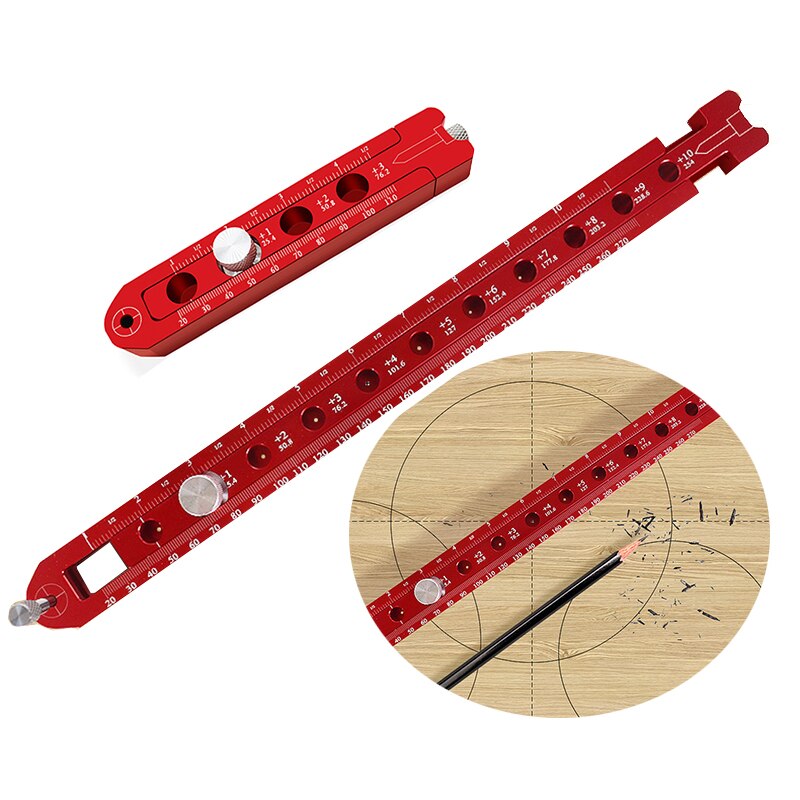160-340mm Circular Drawing Tool Woodworking Drawing Compass Adjustable Measurement Ruler Carpentry Scribing Gauges DIY