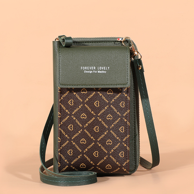 Frauen Handy taschen Pu Leder Schlinge mit Kette Schulter gurt weiche Mini Cross body Geldbörse lässige kleine Umhängetaschen