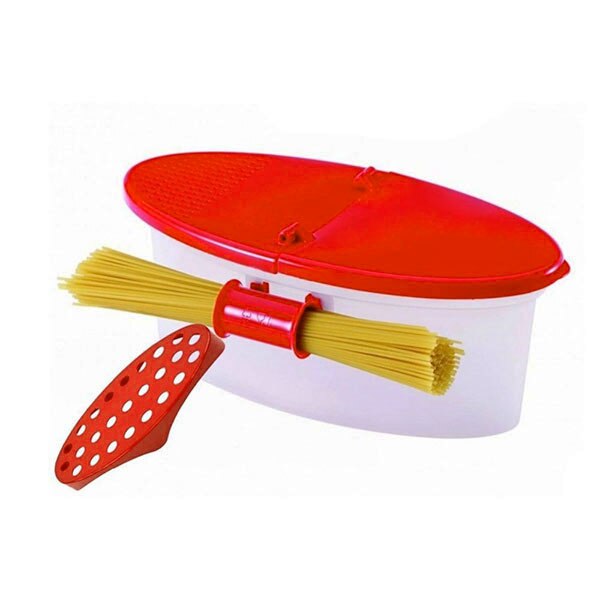 Perfect Pasta Cooker Heat Resistant PP Boat Microwave Steamer Boat Strainer Pasta Microwave Kitchen Tools Spaghetti Bowl