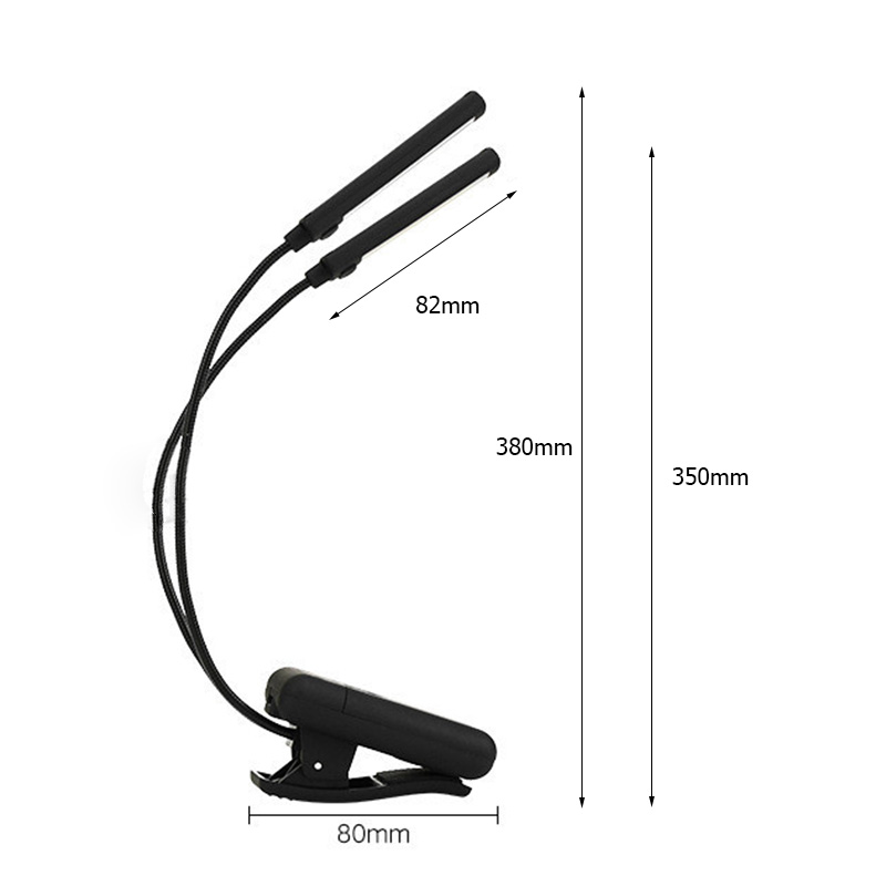 super lyst klips kolbe ledet bokleselampe nattlys bordlampe fleksibelt klipp på væpne skrivebordslampe til bærbar pc