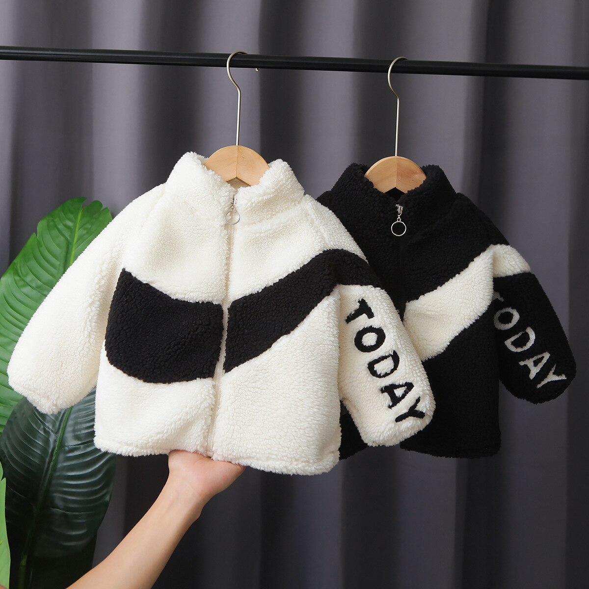 Veste polaire épaisse en peluche pour enfants, manteaux chauds pour garçons et filles, vêtements d'extérieur en velours, automne et hiver