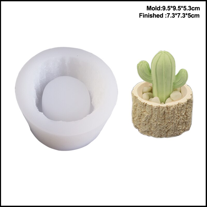 7 store uv-harpiks silikonesæbeforme til urtepotte beton & cement sukkulent plantebeholder lys epoxygips lerformc 389
