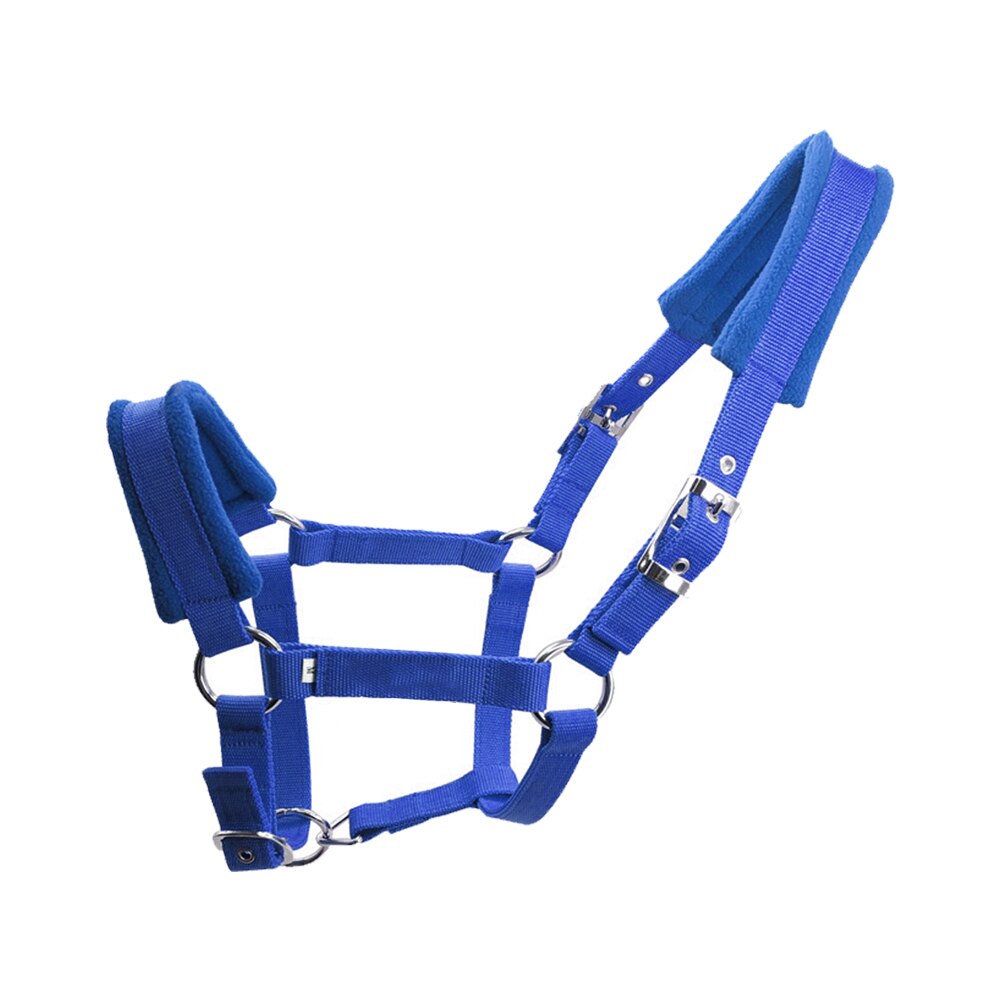 Correa ajustable de doble capa, accesorios de protección, deportes, varios tamaños, equipo de montar, caballo, vellón, acolchado, grueso: Blue S