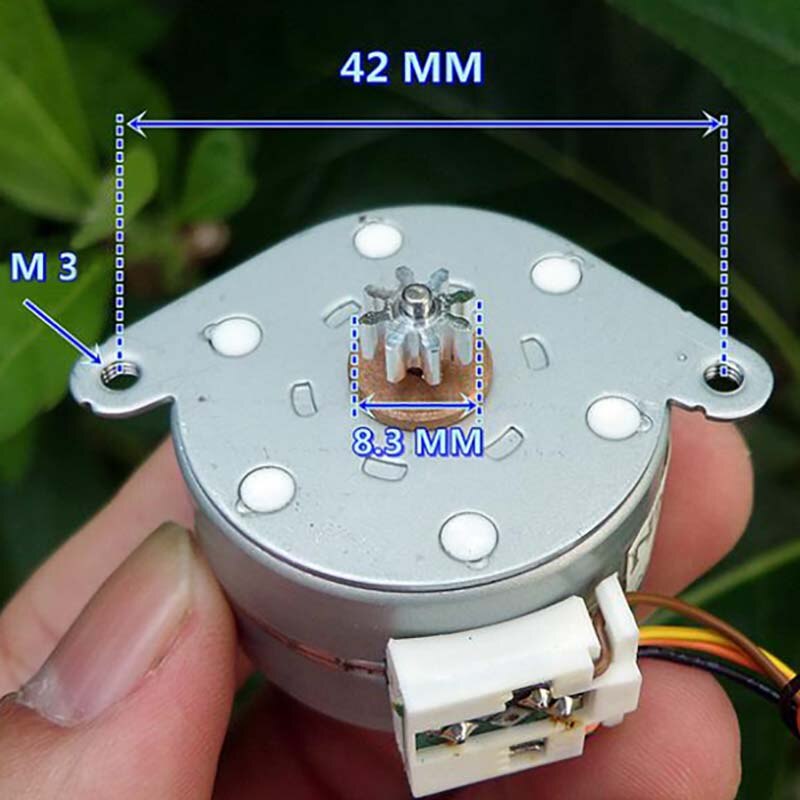 35mm NMB Stepper Motor 2-Phase 4-Wire Step Angle: 7.5 Degree Micro Stepping Motor with Metal Gear Shaft Diameter 2mm