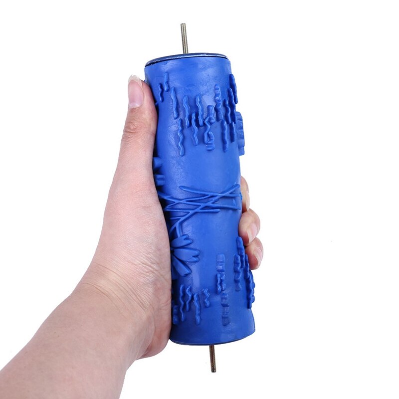 7inch 3D Rubber Wall Decorative Painting Roller, Patterned Roller Wall Decoration Tools Without Handle Grip
