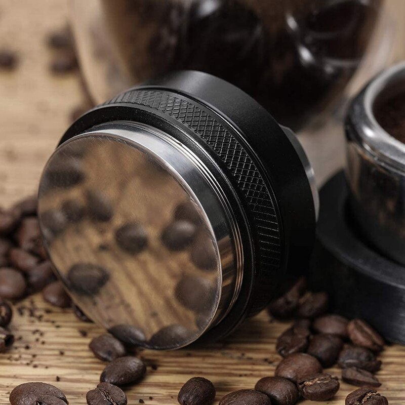 51mm espresso tukle & distributør, dobbel hode kaffebunn, justerbar dybde espresso hånd tukle