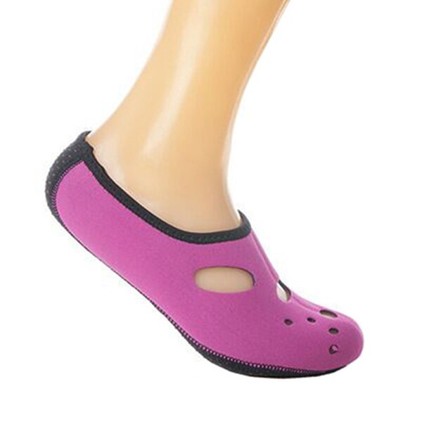 Nadadeiras antiderrapantes sapatos de praia à beira-mar sapatos de inicialização de mergulho de secagem rápida anti-deslizamento meias esportes aquáticos treino sapato de mergulho: Rose Red / XL
