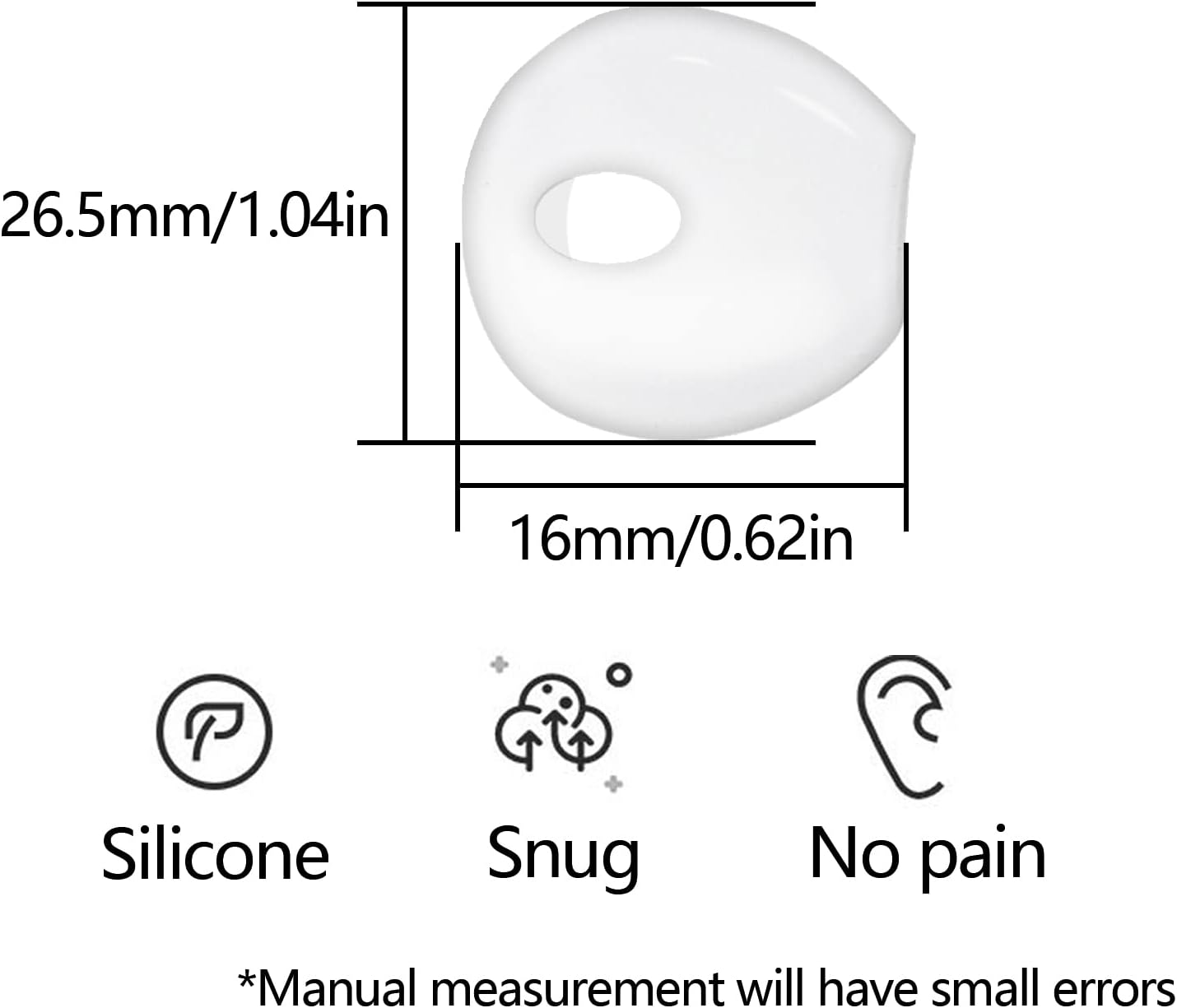 Antypoślizgowe etui na słuchawki robić Airpods Silikonowe, antypoślizgowe gumowe końcówki douszne Nakładki na słuchawki douszne robić iPhone'a Wkładki ochronne douszne