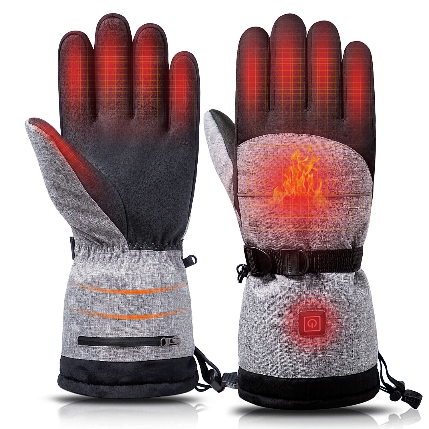 Verwarmde Handschoenen Voor Mannen Vrouwen Winter Handschoenen Waterdichte Elektrische Verwarmde Winter Ski Snowboard Handschoenen Ski Verwarming Handschoenen Sport Mitten: Default Title