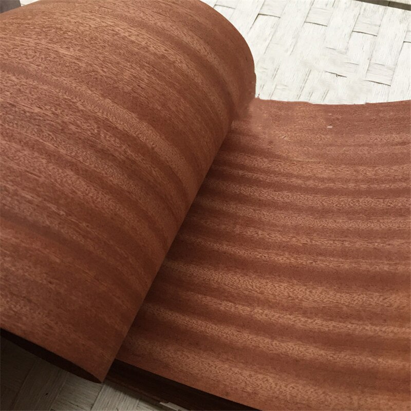 Natural Genuine Wood Veneer Sliced Sapele 0.2MM Veneers Furniture Edge Banding 26*250cm（W*L）