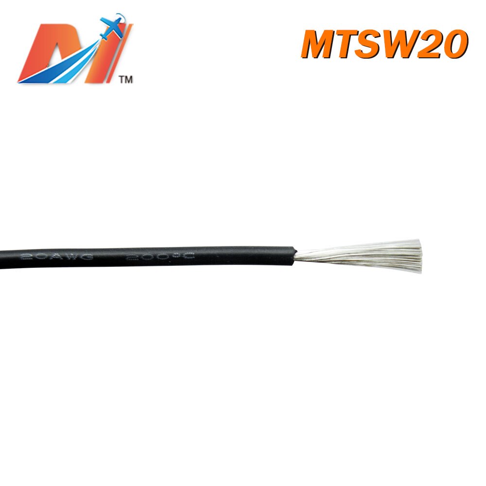 Maytech Clearance (1meter) power silicon wire AWG20 BLACK COLOR