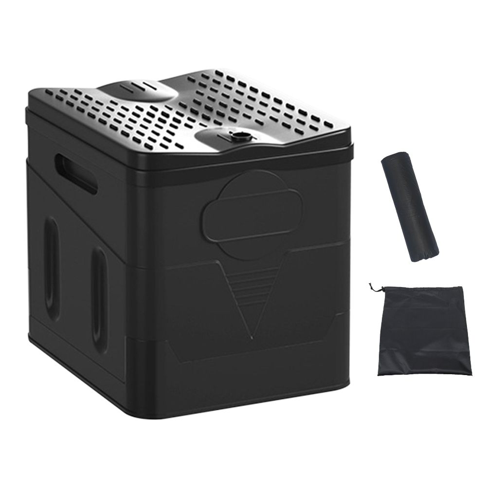Outdoor Toilet Draagbare Outdoor Camping Opvouwbare Toilet Sterk Dragende Herbruikbare Prullenbak Voor Tour Noodhulp Zelfrijdende Reizen: Paars