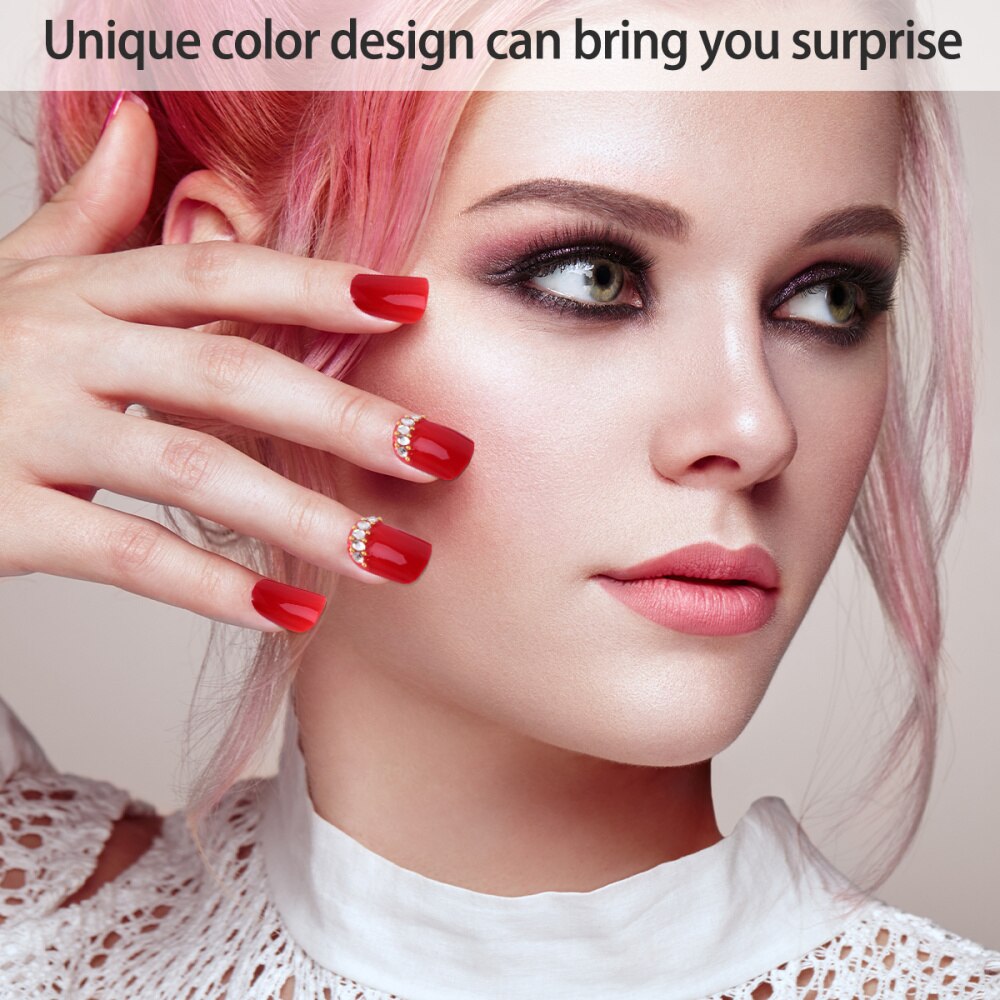 72Pcs Fonkelende Voet Decal Natuurlijke Valse Nagels Nep Teen Nail Voor Salon Huis