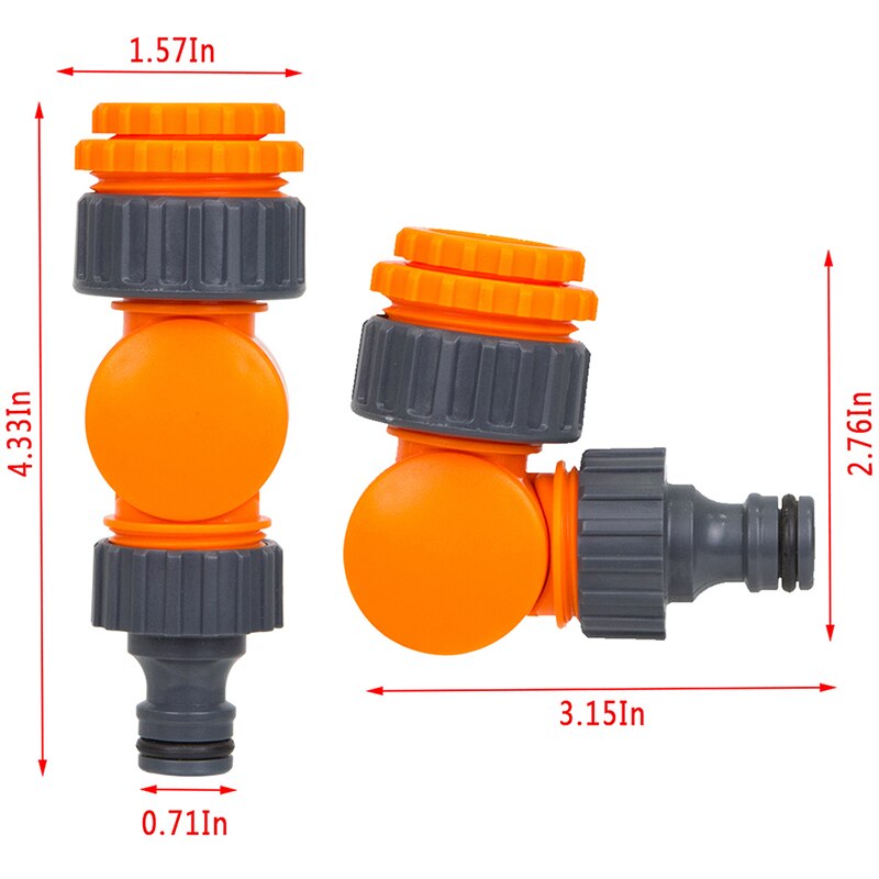 1X Quick Connector Rotatable Water Tap Splitter Irrigation Agriculture Quick Water Connector Water Control Valve
