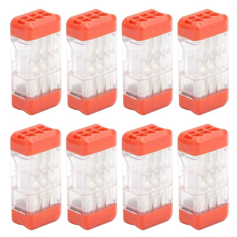 energy meter 10pcs Quick Connectors Transparent 2-In-4-Out Wire Block Terminal 24A 450V Multipurpose power monitor