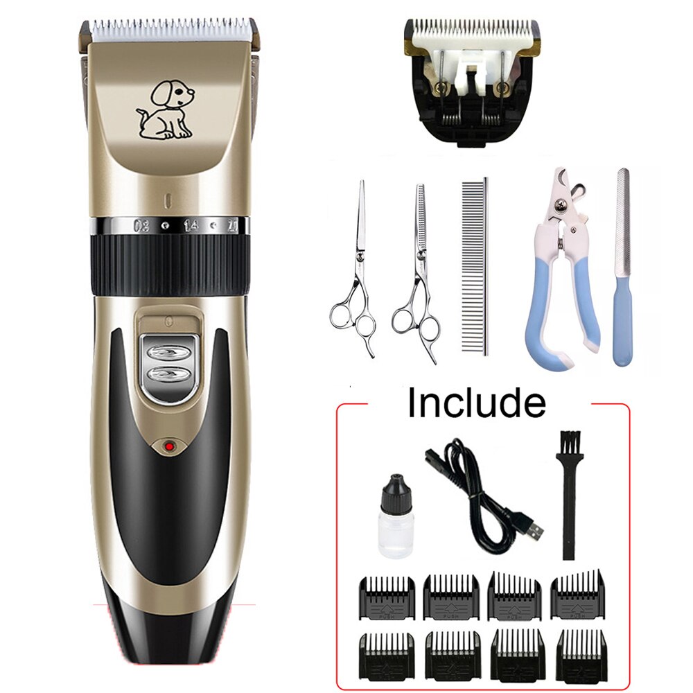 Electrical Pet Clipper Grooming Kit Rechargeable Animals Hair Cutting Machine Pet Cat Dog Hair Trimmer Shaver Set