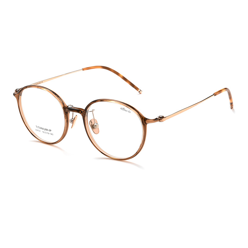 Gafas redondas Retro de titanio puro para mujer, montura ultraligera para miopía, montura decorativa óptica, gafas para ordenador, novedad de 2024