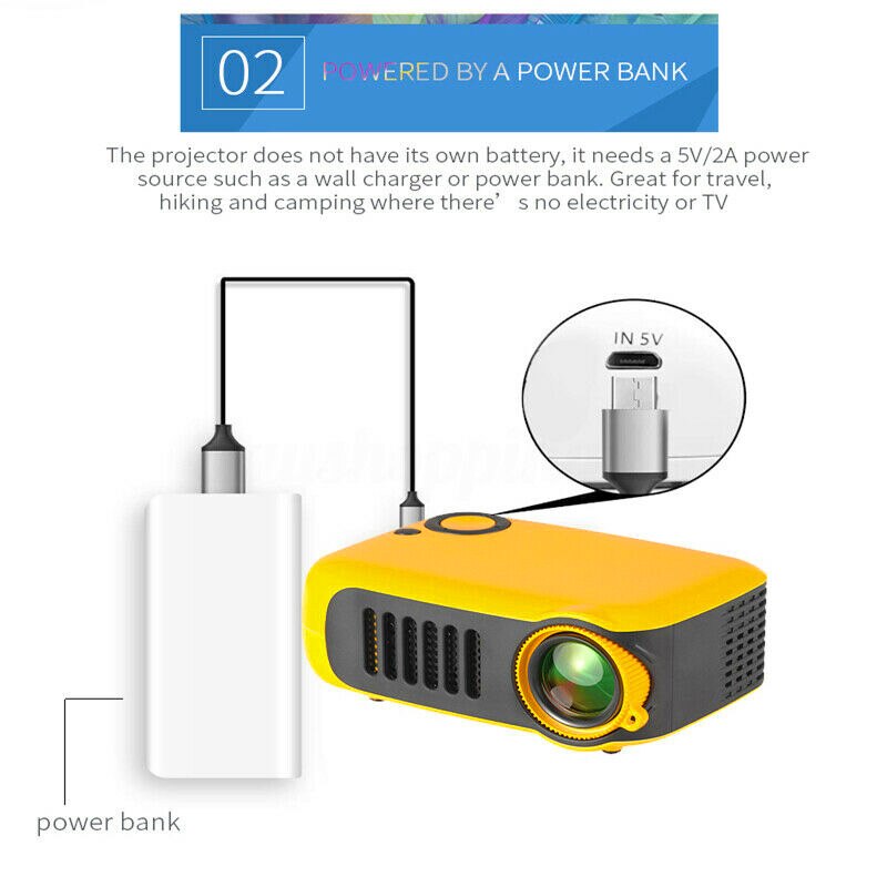 Mini Portable Pocket Projector HD 1080P LCD Movie Video Home Theater HDMI USB AS99