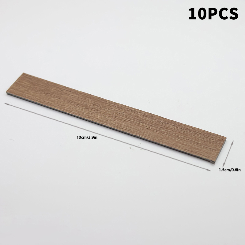 Mini-Bodenbretter für Puppenhäuser, 10er-Set mit Holzfliesen für Puppenhausmöbel und Wanddekoration im Maßstab 1:12: Marineblau