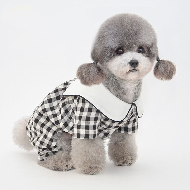 Lente Dunne Hond Kleding Plaid Katoen Comfortabele Hond Vest Zomer Huisdier Een Stuk Thuis Kleding Puppy Kleding Chihuahua Yorkshire