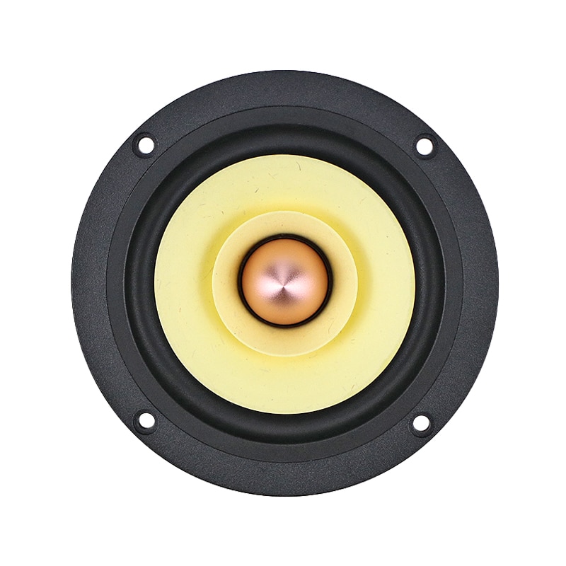 GHXAMP 4 inch 25W full Range Speaker HIFI Bamboo Fiber Aluminum Basin Treble Midrange Thick Bass For Tube Amplifier Round 1PC