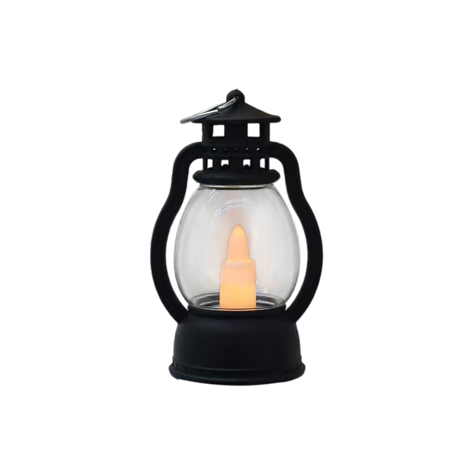 Halloween Christmas Candle Lamp - Electronic Candle LED Light Retro Pony- Lantern- Portable Bar Festival Atmosphere Lig: Pinkish Grey