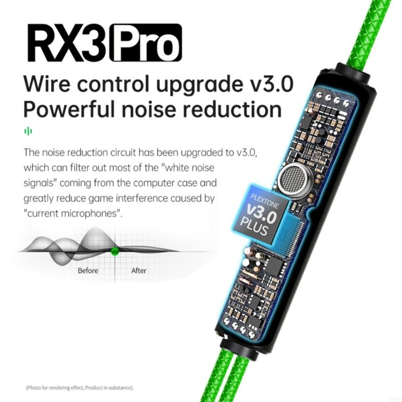 E74D In Ear Earphones eSports Earbud Build-in Noise Cancelling Microphone for Game 3.5mm Cable Controlled Earpiece