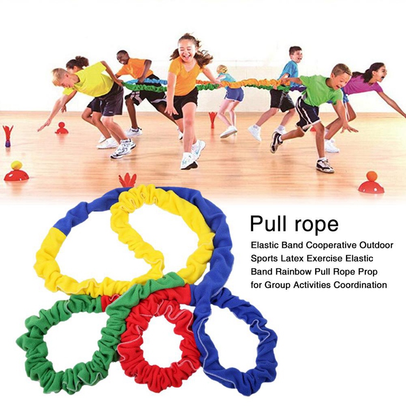 4 Meter Outdoor Elastische Band Activiteit Spel Elastische Wol Coöperatieve Elastische Band Geïntegreerde Dynamische Oefening Oefening Sport E