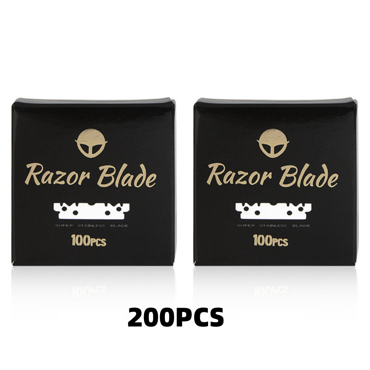 100 st rakblad rostfritt stål säkerhetsrakblad för rakning rakhyvel ersätter män rakapparat barberblad verktygstillbehör: Silver-
