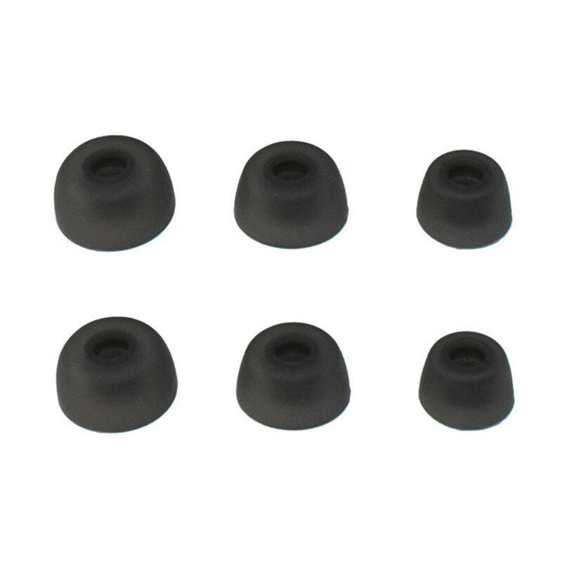 3 par bløde silikone ørepropper ørepropper cover ørepropper til jabra elite 75t/ elite 65t/ aktive/sport evolve hovedtelefoner: Mørkegrå