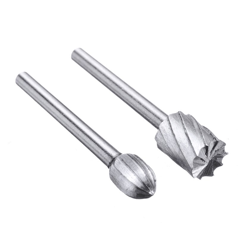 100Pcs 3mm HSS Routing Rotary Burr Bestand Set Frezen Boor Cutter Router Bit Slijpen Burr Bit Hoge Snelheid staal Houtbewerking Tool