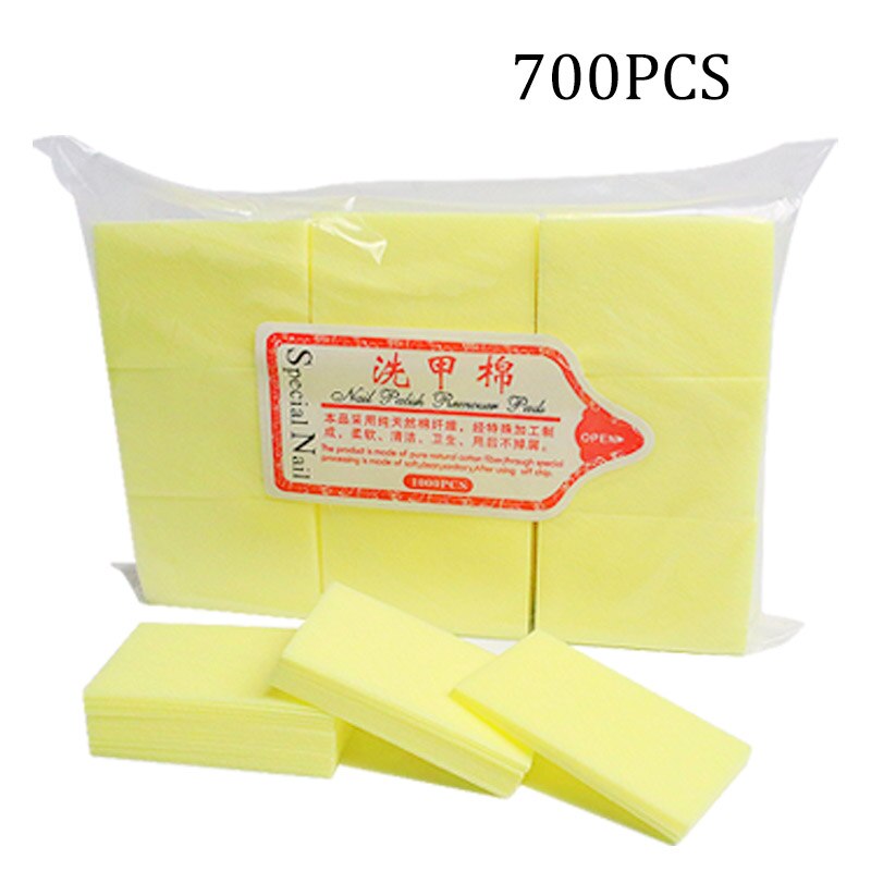 1Pack Lint-Free Wipes Napkins ELSA Manicure Pedicure Gel Tools Nail Wipes Nail Polish Remover Gel Nail Cutton Pads: Yellow