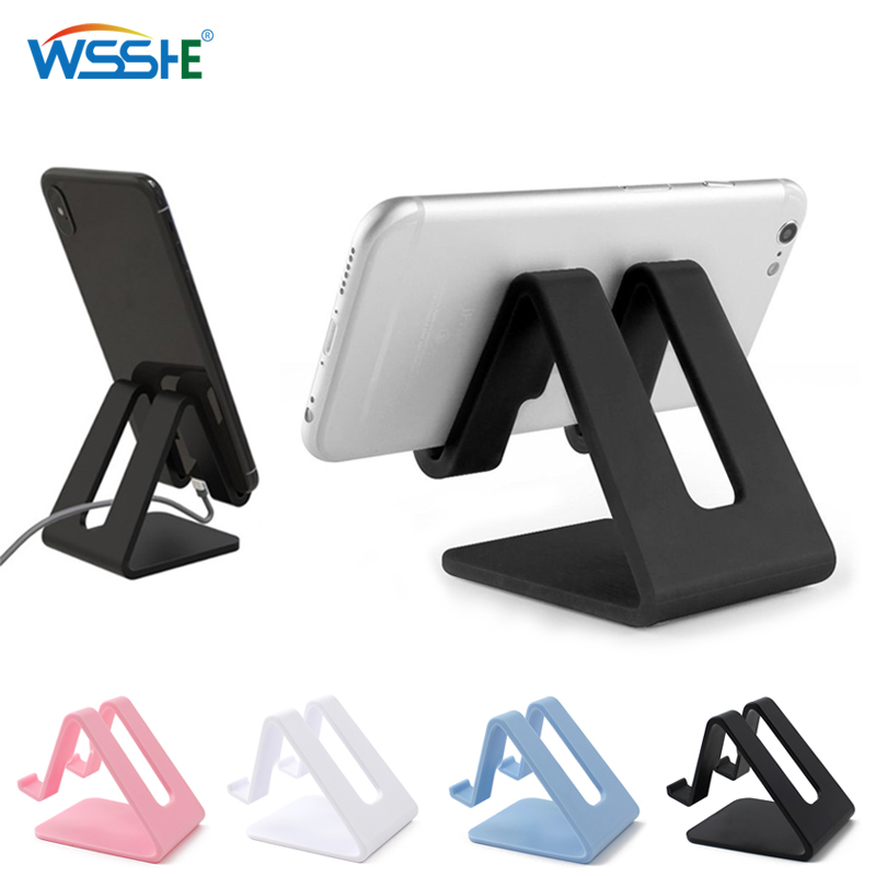 Desk Cell Phone Holder Triangle Mobile Tablet Stand Universal Black Plastic Desktop Support Telephone for xiaomi iphone ipad