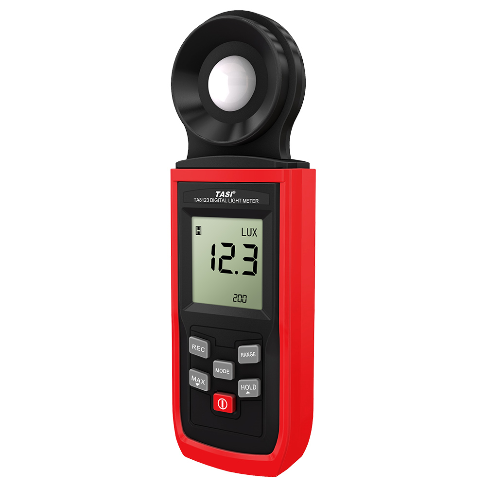 Tasi Luminometer digitale Fotometro Portatile Lcd Esposimetro Luxmetro Illuminometer 0-200000 lux con Max/Min/Dati modalità di Attesa
