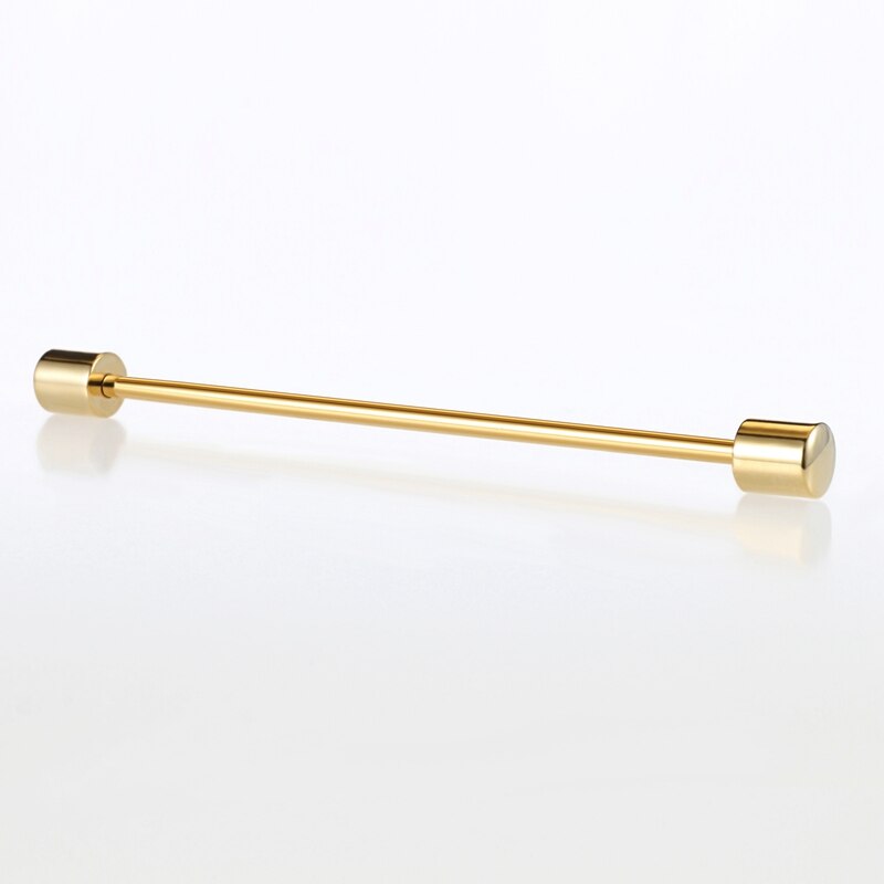 9 Stil herren Edelstahl Gold Kragen Pin 6cm Brosche Krawatte Kragen Pin Runde Kopf für dünne Krawatte Hemd Mit Kragen: Rose Gold Farbe