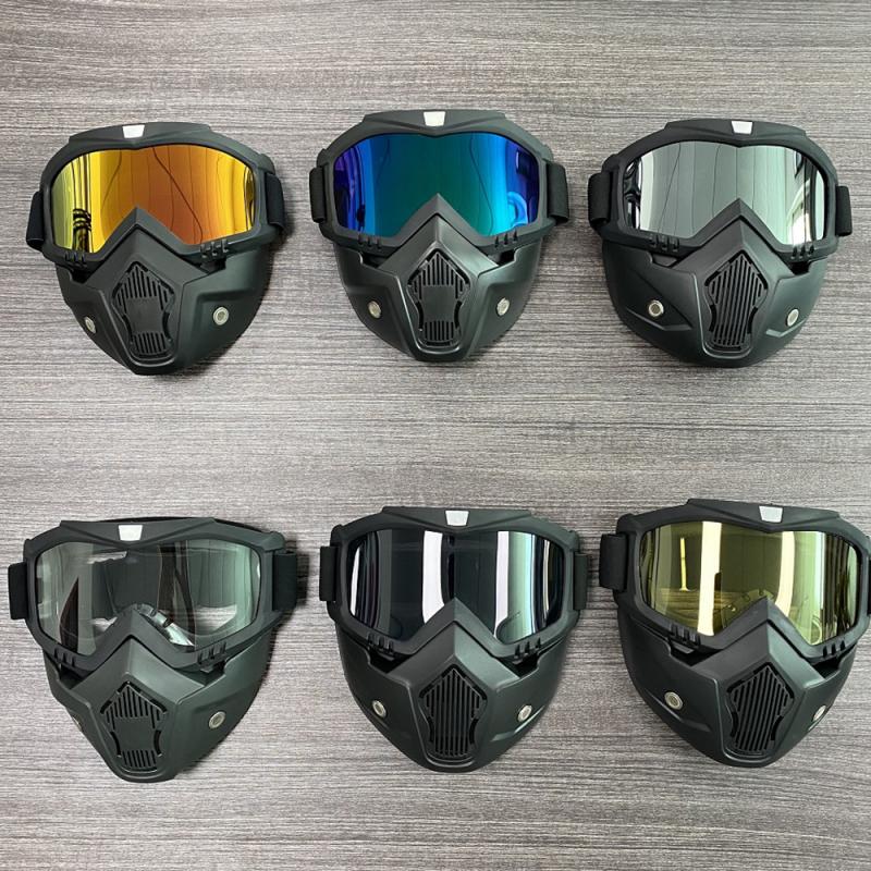 Lunettes de Ski Snowboard motoneige lunettes de Ski coupe-vent Motocross lunettes de protection lunettes de sécurité avec bouche lunettes de fête