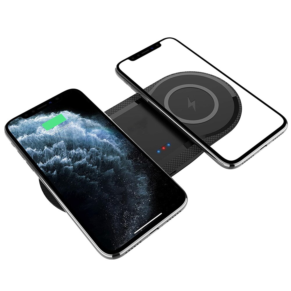 Soporte de carga inalámbrica para Apple Watch, estación de carga rápida Qi de 15W, 3 en 1 para iPhone 12, 11, XS, XR, X, 8, 6, 5, 4, 3 y 2, Airpods Pro: Dual Phone Pad