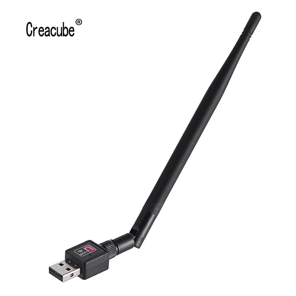 Creacube Mini USB Wifi Adapter 150Mbps 5dBi WiFi Dongle Wi-fi Receiver Wireless Network Card 802.11b/n/g wifi Ethernet