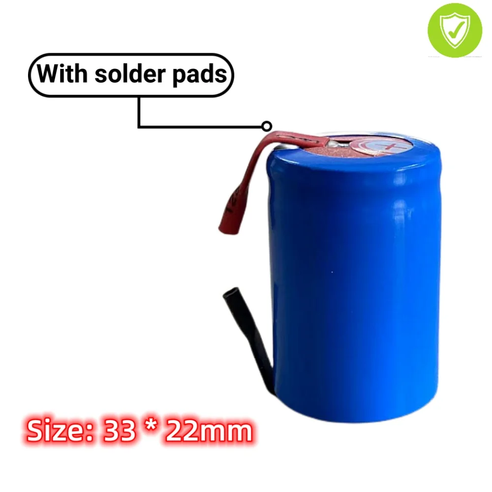 Baterías Ni-MH recargables de alta descarga con pestañas de soldadura, 1,2 V, 2800mAh, 4/5 SC Sub C