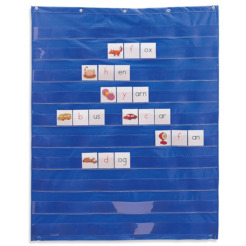 10 Giant Home Display Classroom Teaching Insert Card Foldable Space Saving Pocket Chart Learning Resources Standard Transparent